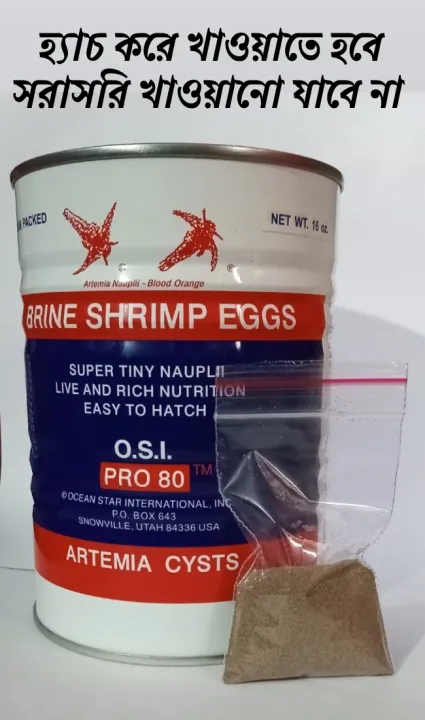 Hatchable Brine Shrimp Eggs for Fish Red Jungle Brand OSI 10 Grams Re-pack