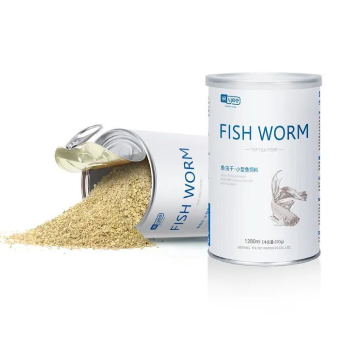  YEE Fish Worm Stem High Protein Dry Food Goldfish Swordtail Tettra Molly Guppy (REPACK) 10gm/20gm/30gm